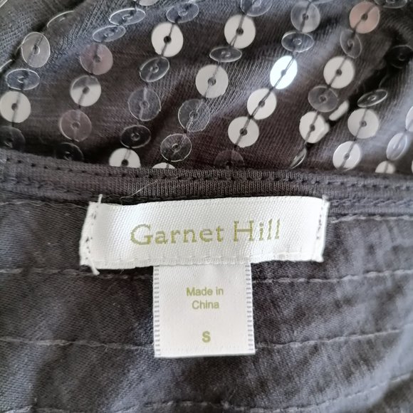 Garnet Hill Womens Black Sleeveless V Neck Shiny Sequined Maxi Dress Size S - Picture 8 of 10